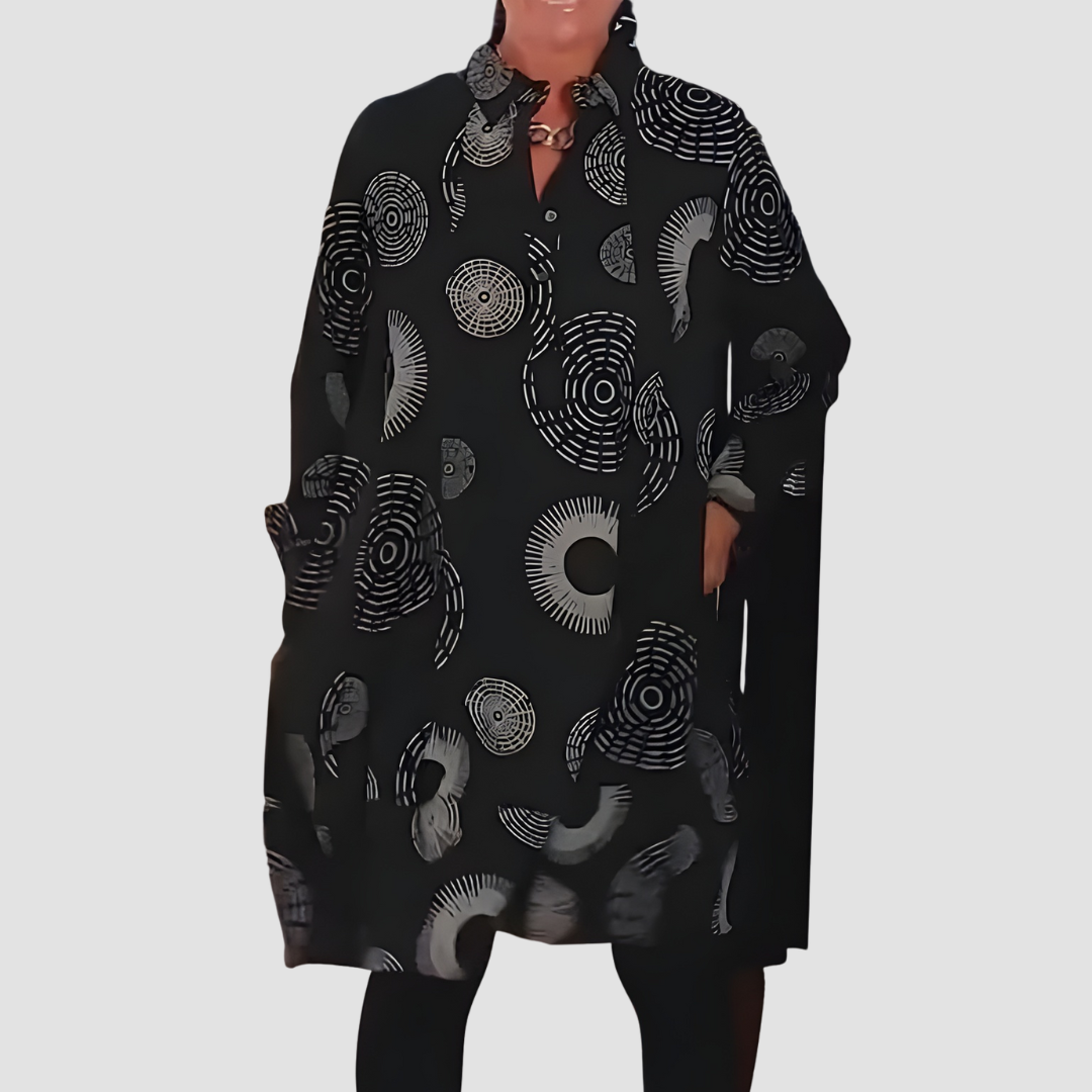 Lila | Elegant Printed Long Sleeve Dress