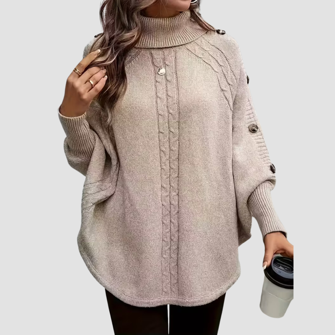 Aurora | Twisted High-Neck Knit Sweater