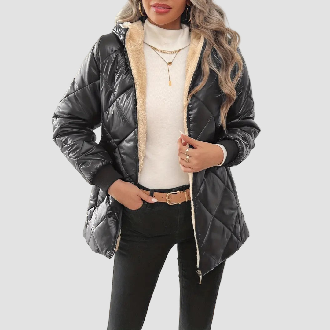 Willow | Cotton Hooded Checkered Jacket