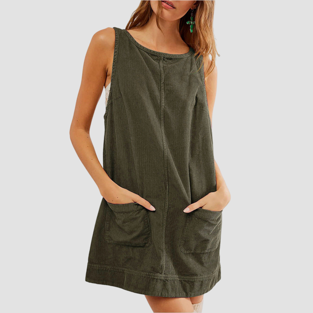 Victoria | Corduroy Overall Dress