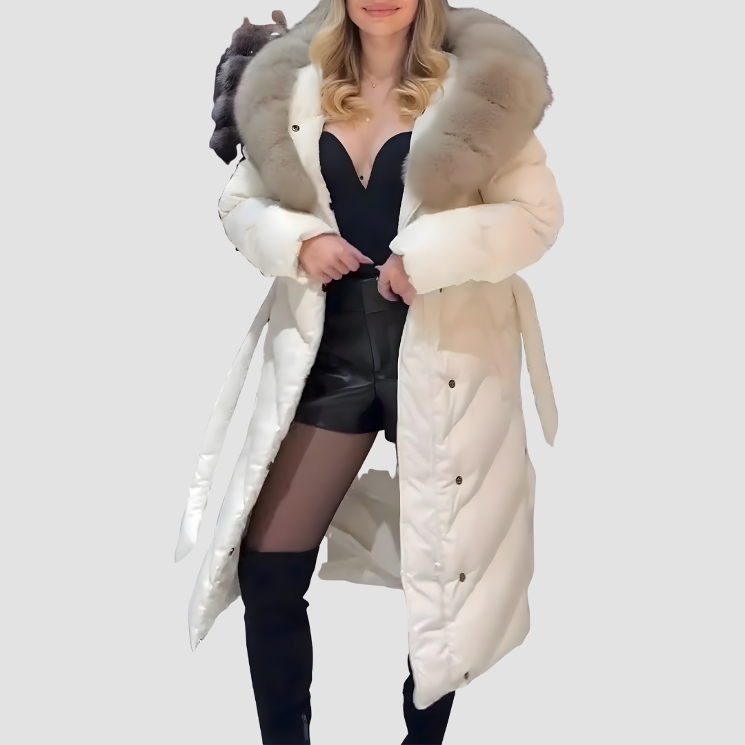 Nastasya | Cotton Coat With Plush Collar