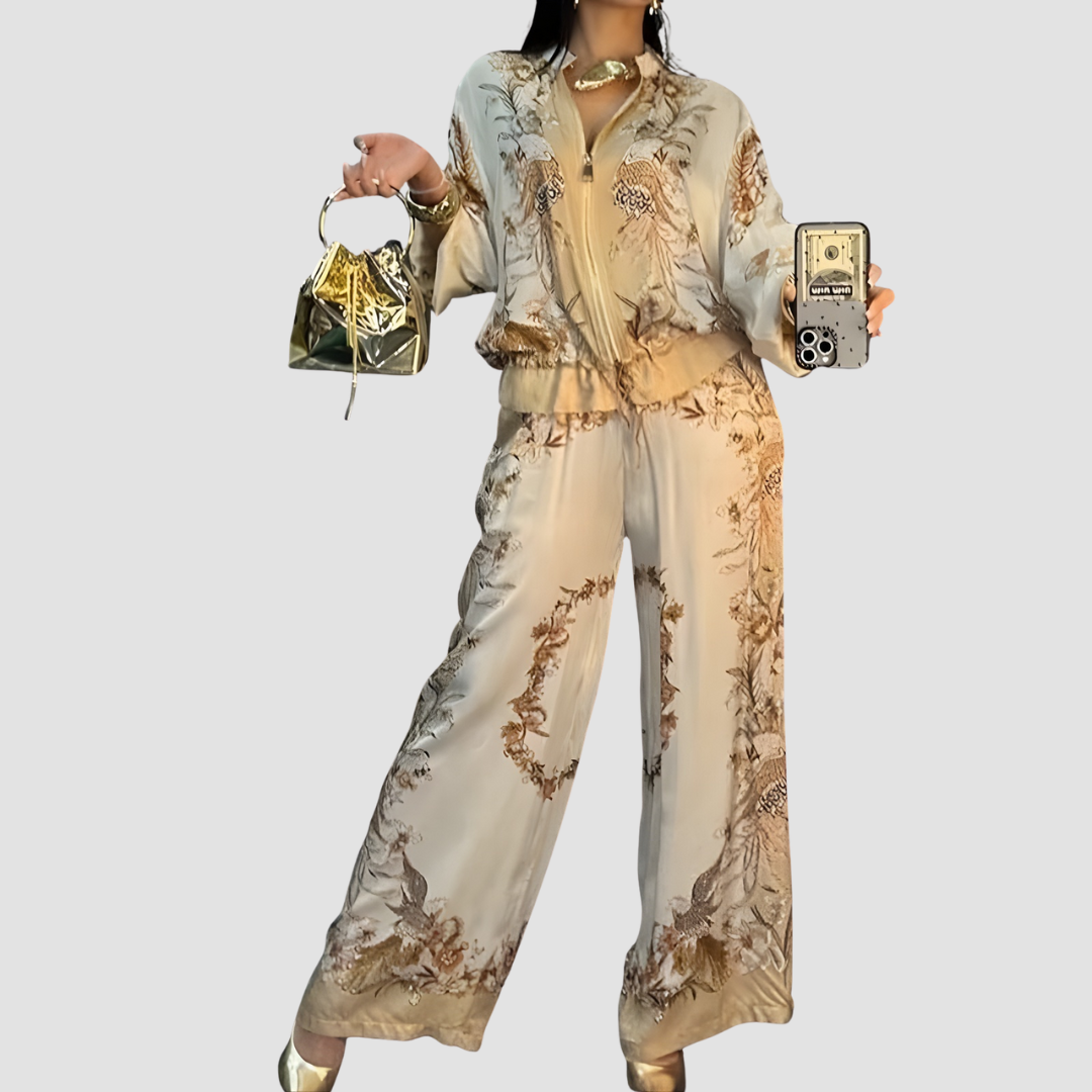 Kaori | Satin-Feel Two-Piece Set