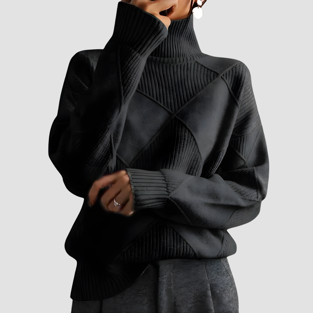 Fioren | Ribbed Knit Turtleneck Sweater