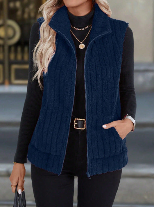 Grace | Warm Ribbed Fleece Vest