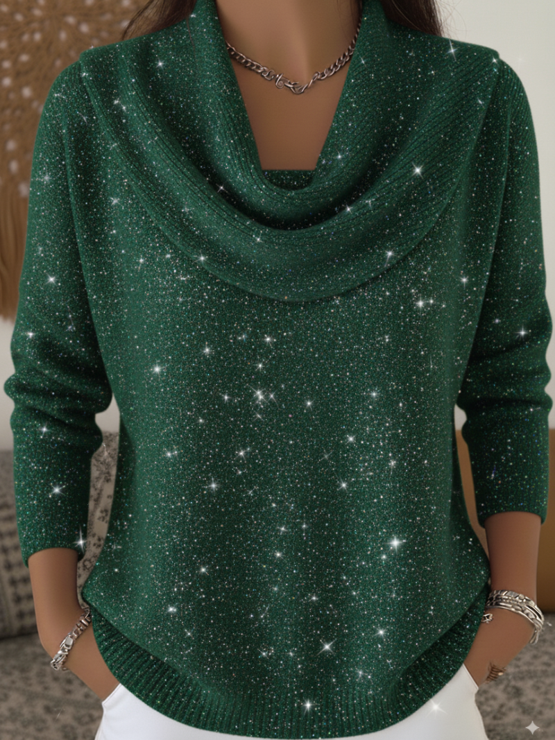 Amara | Glimmer Knit Roll-Neck Sweater