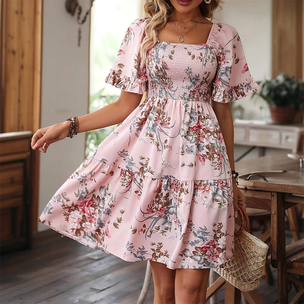 Amara | Elegant Flounce Sleeve Dress