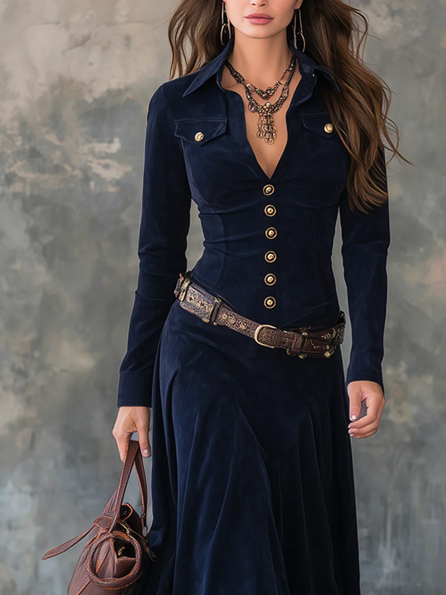 Marisol | Luxe Suede-Effect Maxi Dress