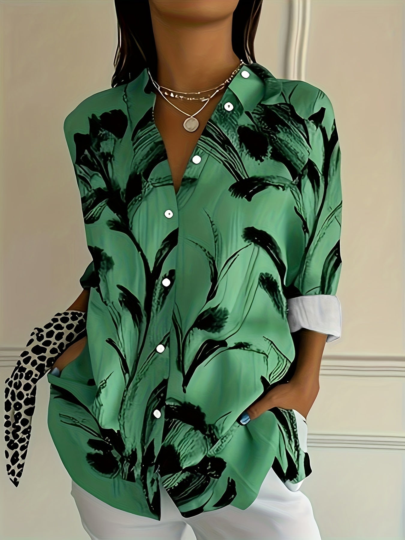 Ulka | Floral Long-Sleeve Button Shirt