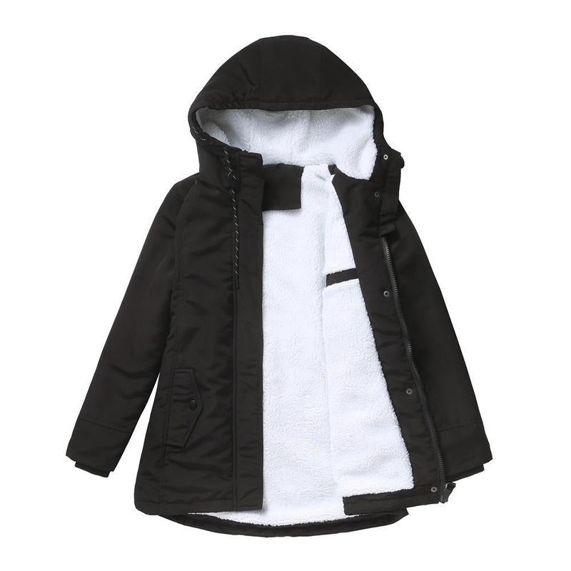 Amina | Thick Coat with Hood & Quilted Lining