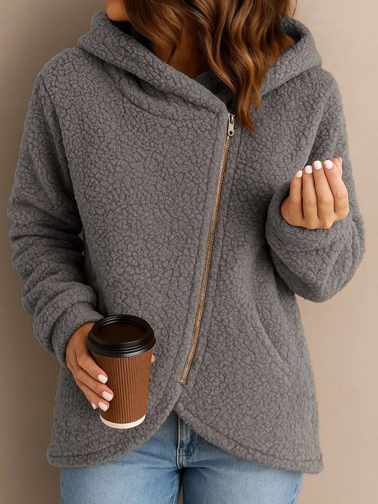 Wendie | Sherpa Fleece Zip Hoodie
