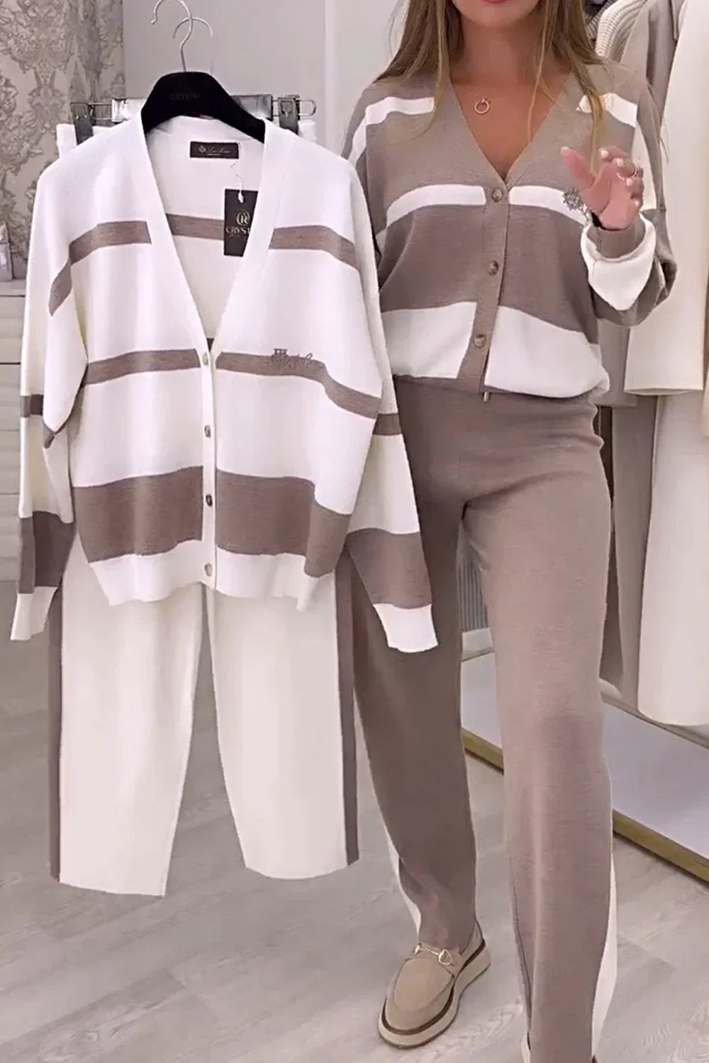 Fridolina | Fashionable Knitted Two-Piece Set