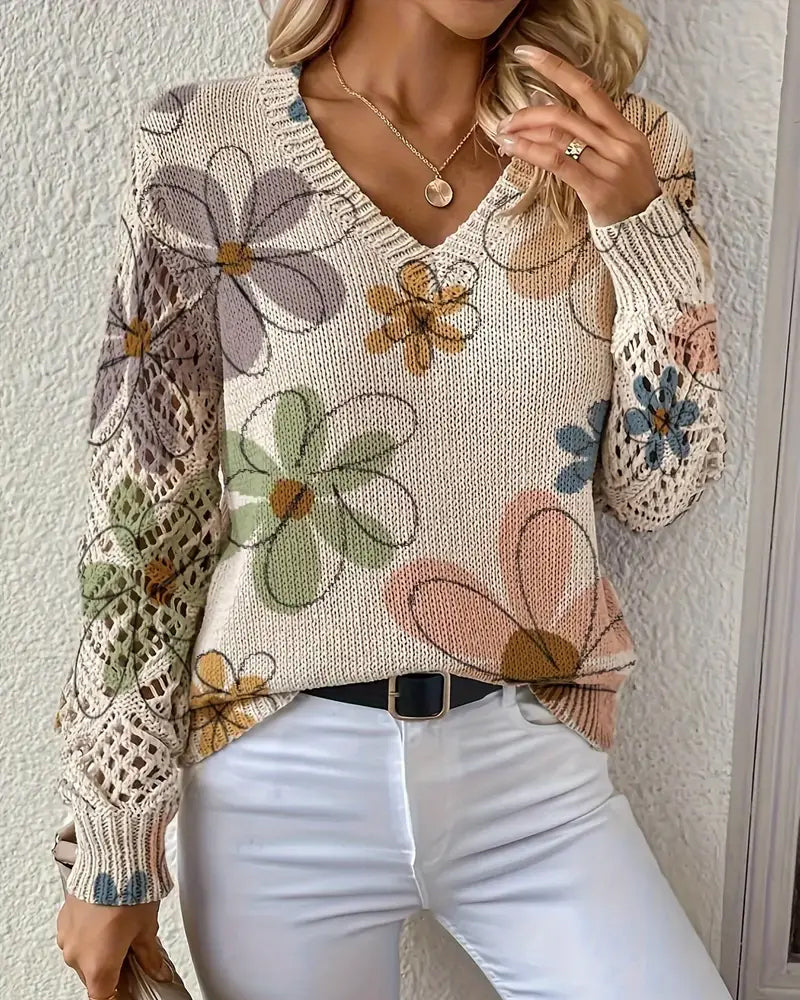 Cynora | V-Neck Knit Sweater