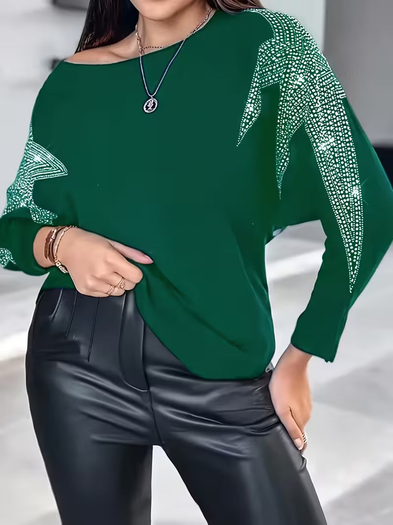 Bernadette | Long-Sleeve Star Print Sweater