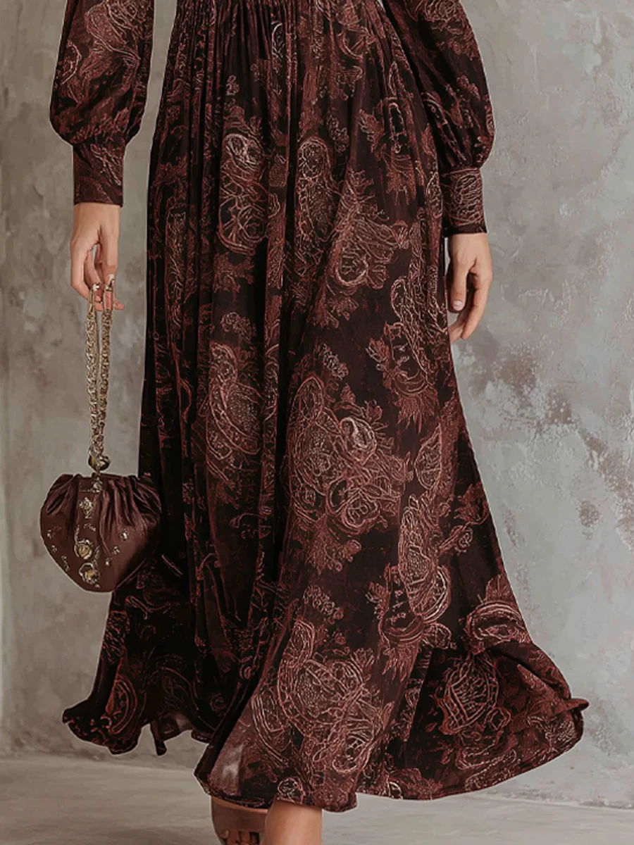 Orlena | Boho Zippered Maxi Dress