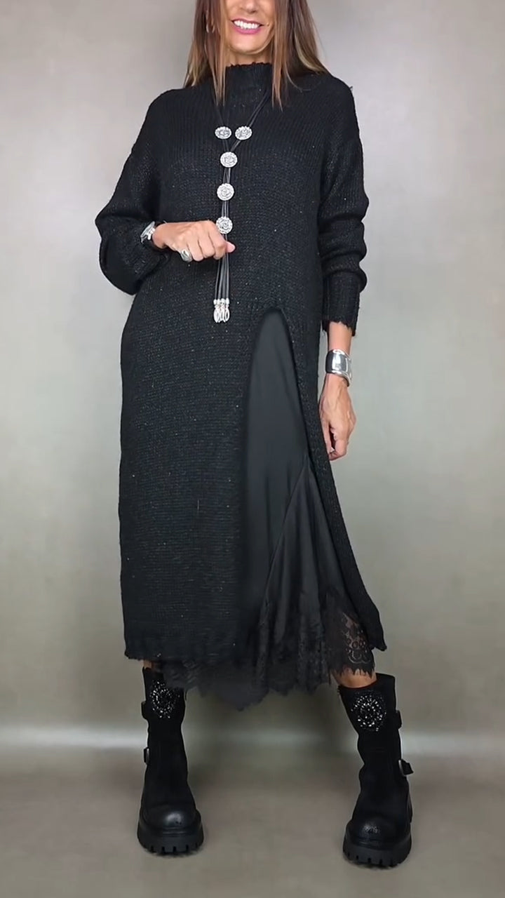 Jesika | Layered Knit Pullover Dress