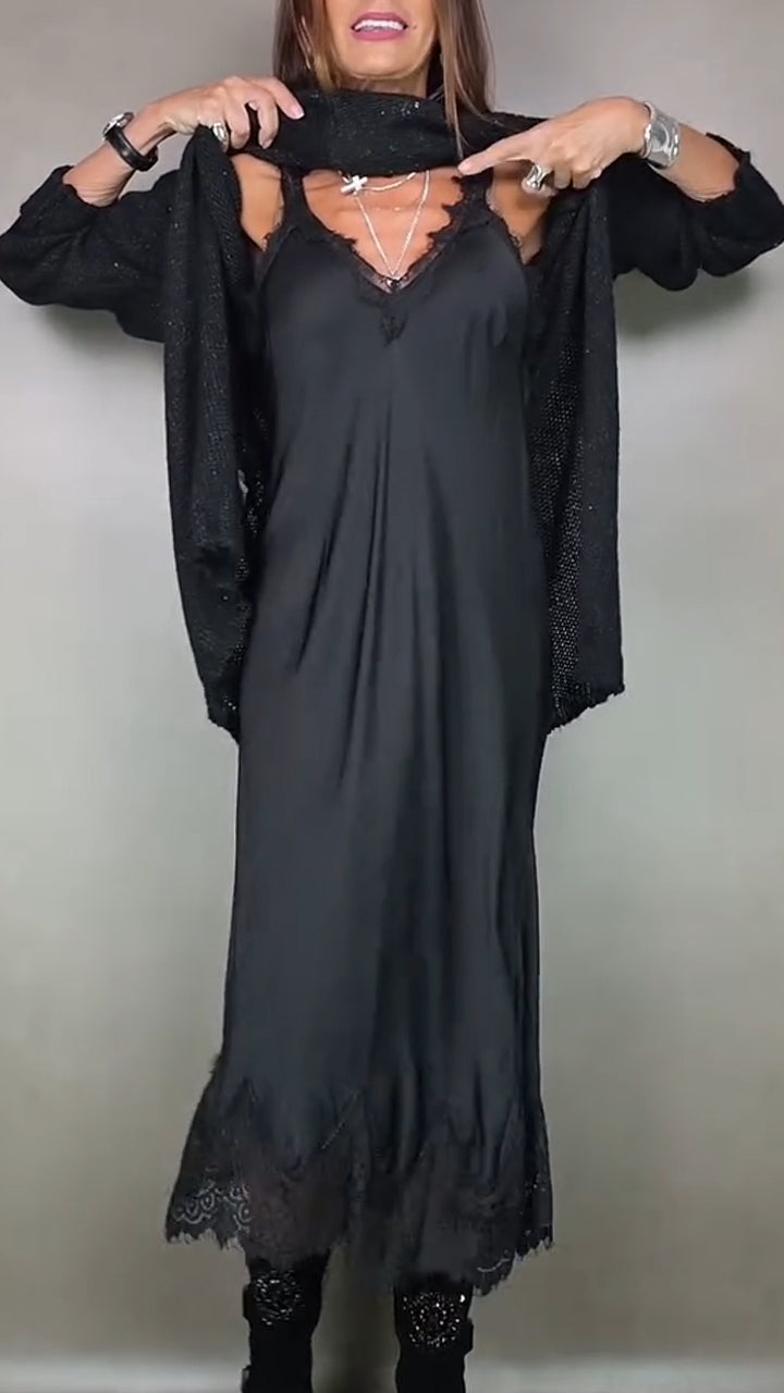 Jesika | Layered Knit Pullover Dress