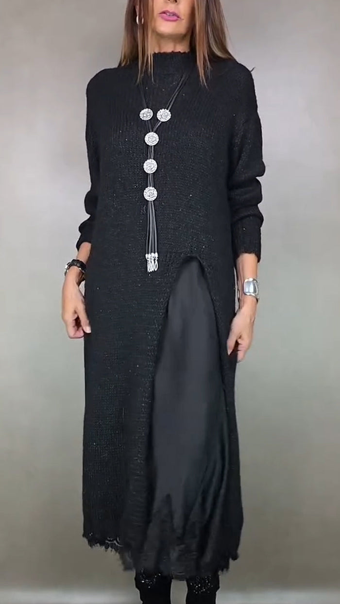 Jesika | Layered Knit Pullover Dress