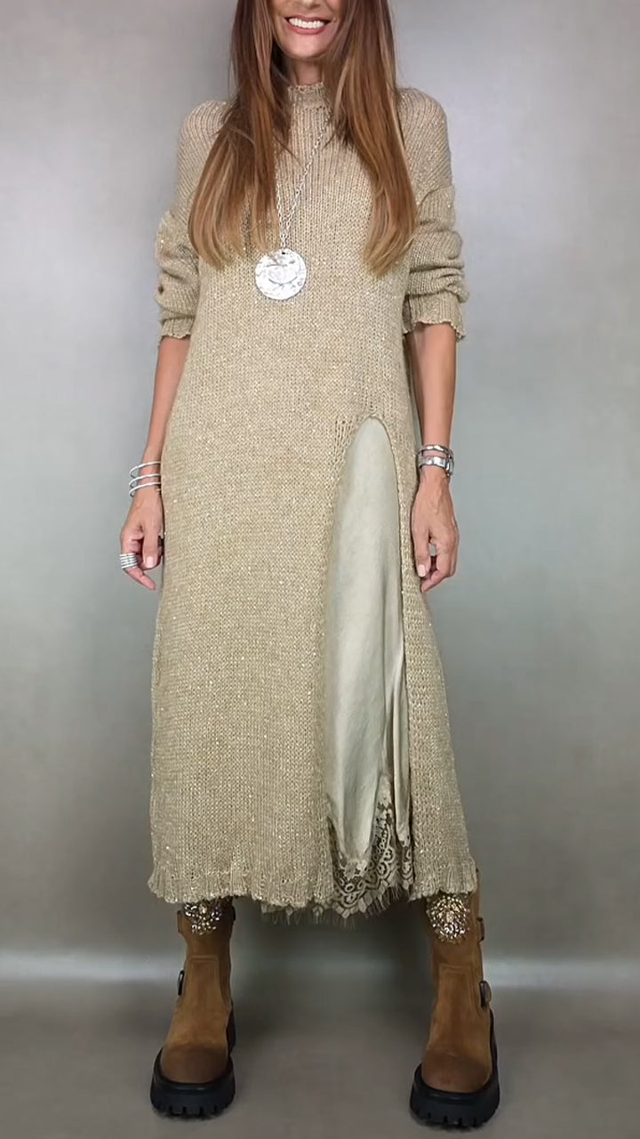 Jesika | Layered Knit Pullover Dress