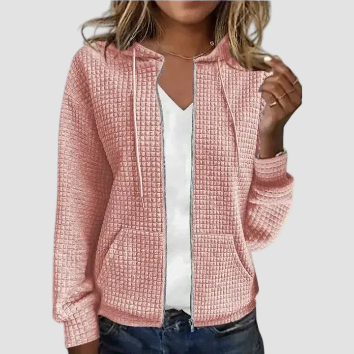 Brielle | Elegant Textured Zip Cardigan
