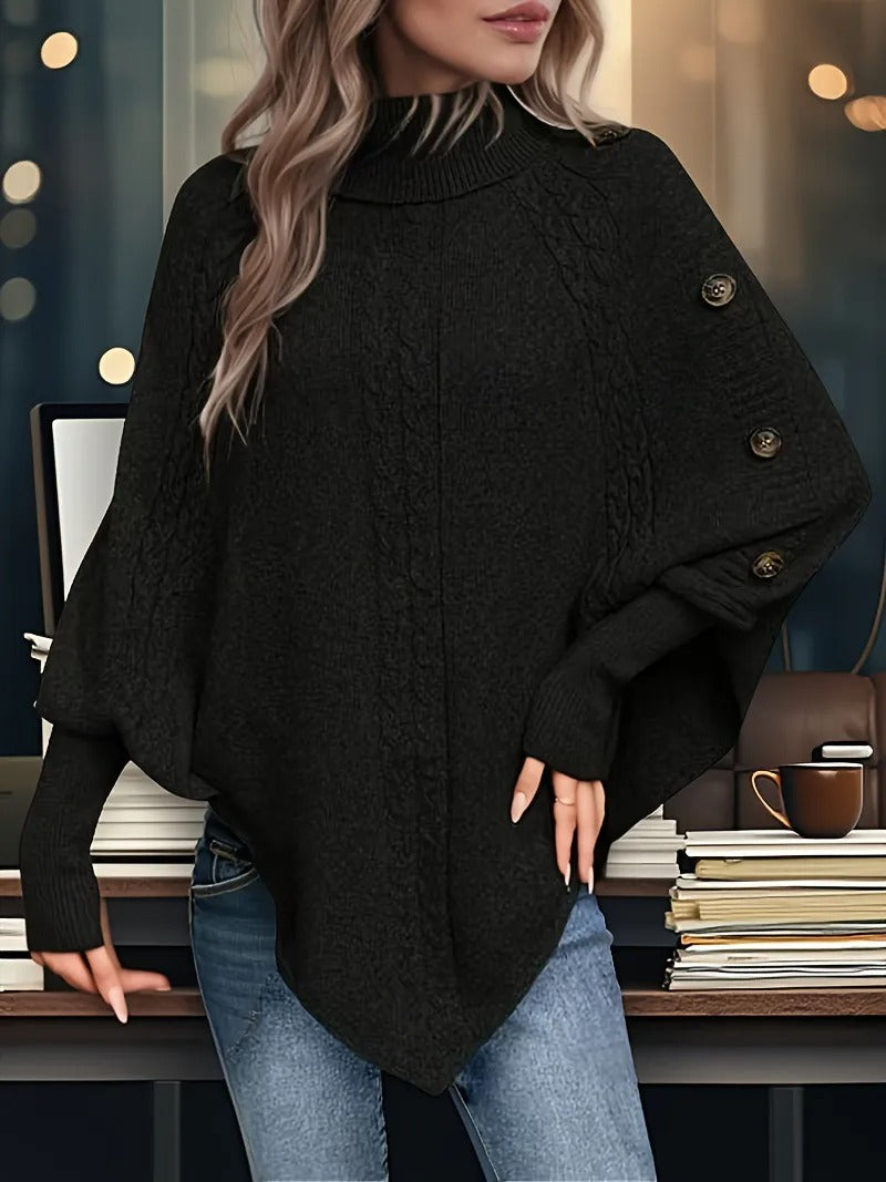 Aurora | Twisted High-Neck Knit Sweater