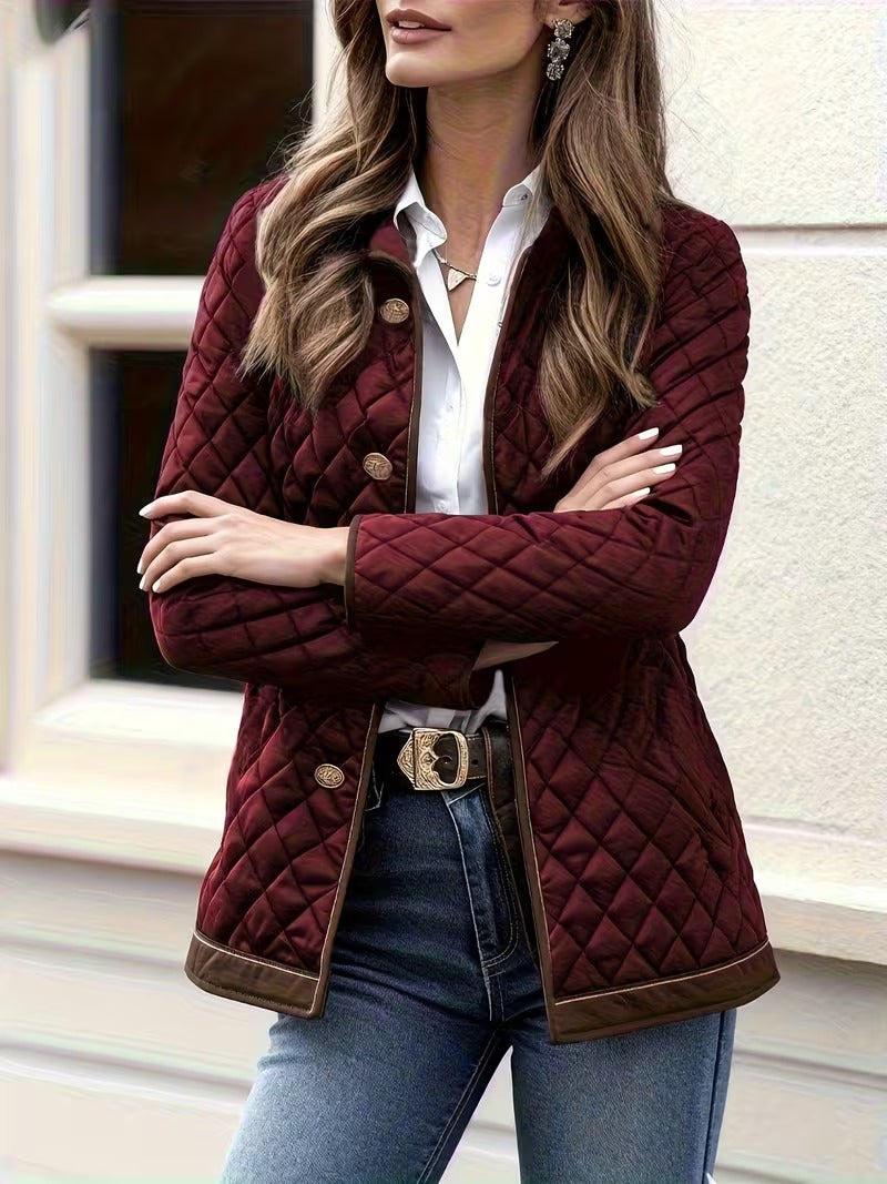 Arlena | Single-Breasted Houndstooth Jacket