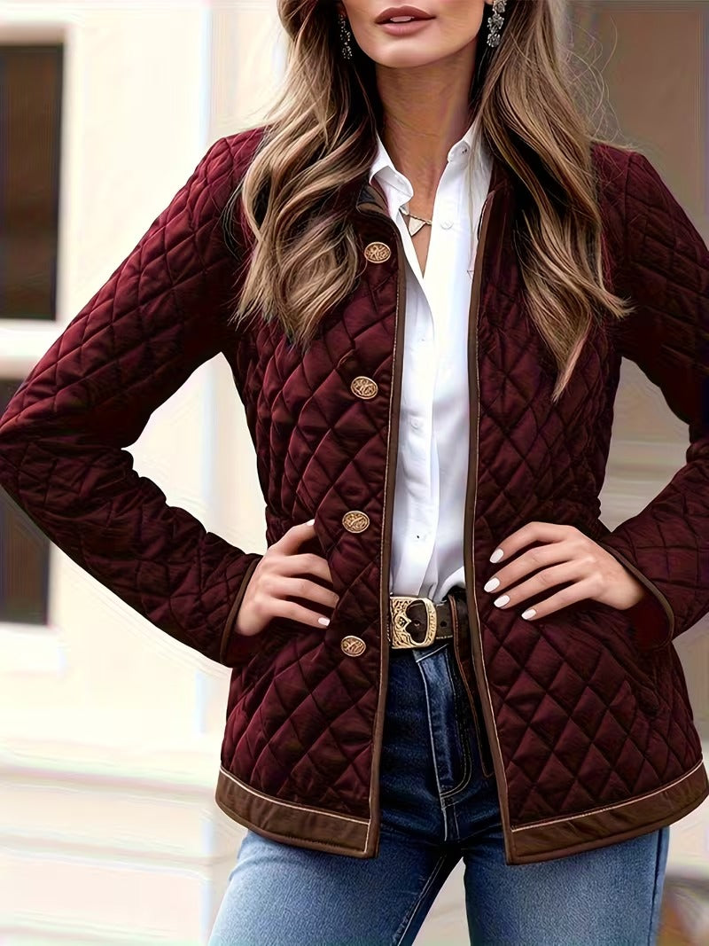 Arlena | Single-Breasted Houndstooth Jacket