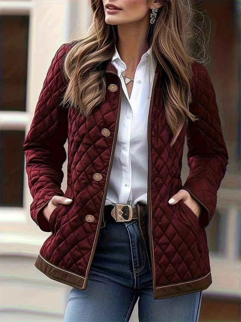 Arlena | Single-Breasted Houndstooth Jacket