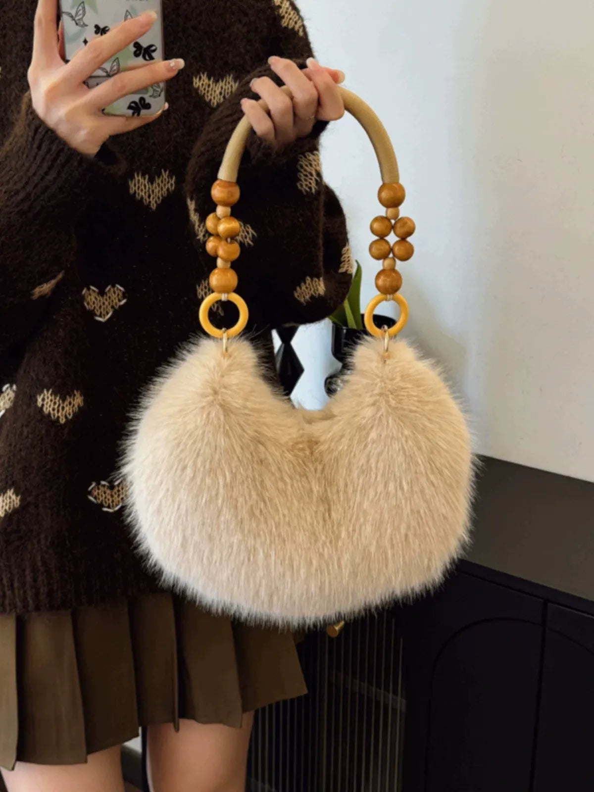 Lunare | Plush Dumpling Shoulder Bag