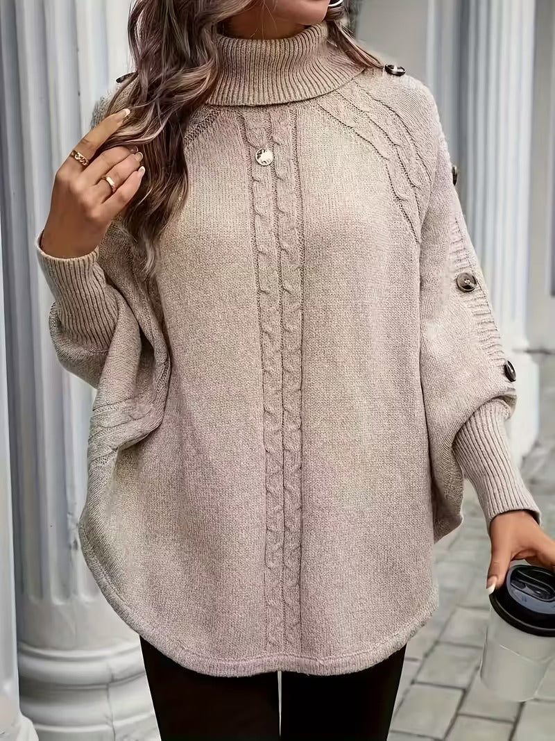 Aurora | Twisted High-Neck Knit Sweater