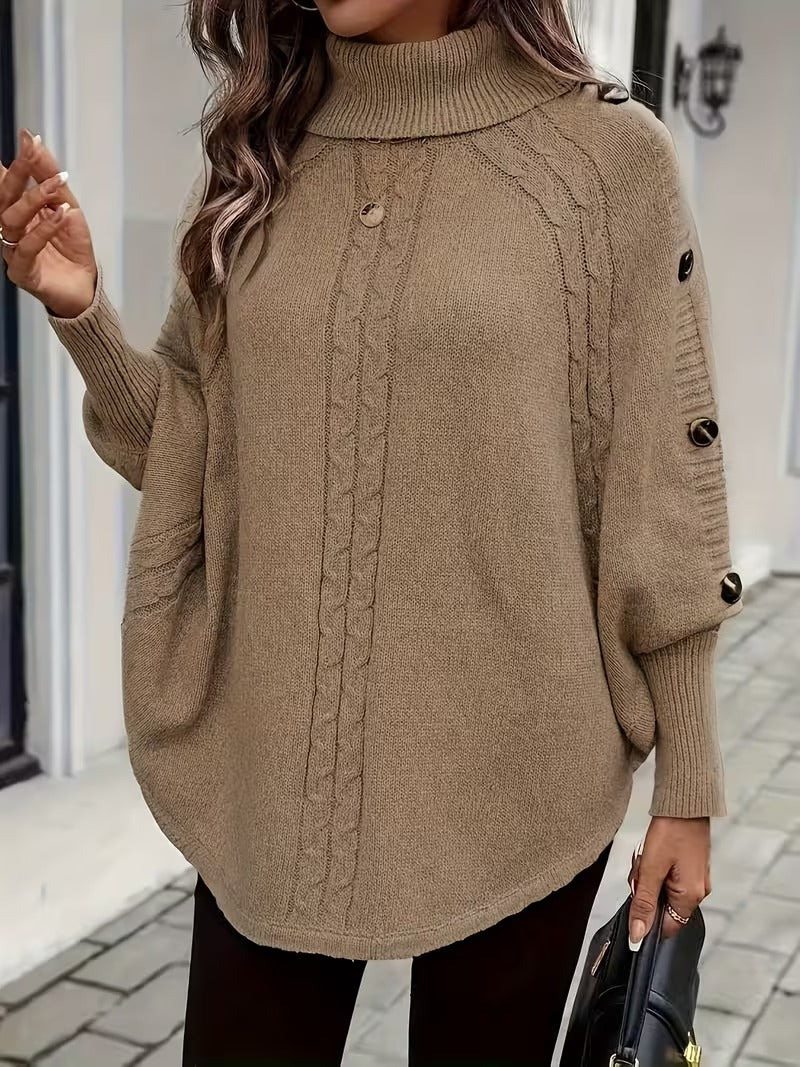 Aurora | Twisted High-Neck Knit Sweater