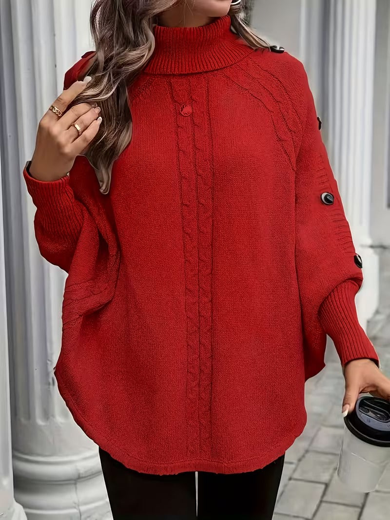 Aurora | Twisted High-Neck Knit Sweater