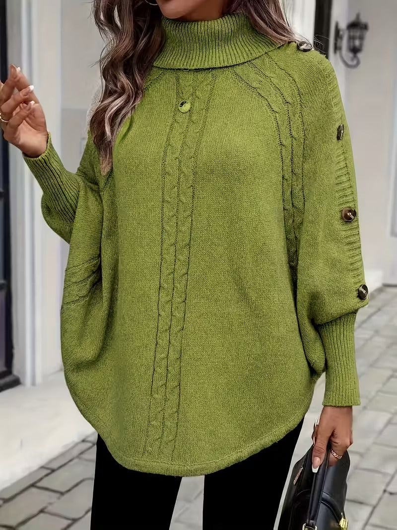Aurora | Twisted High-Neck Knit Sweater