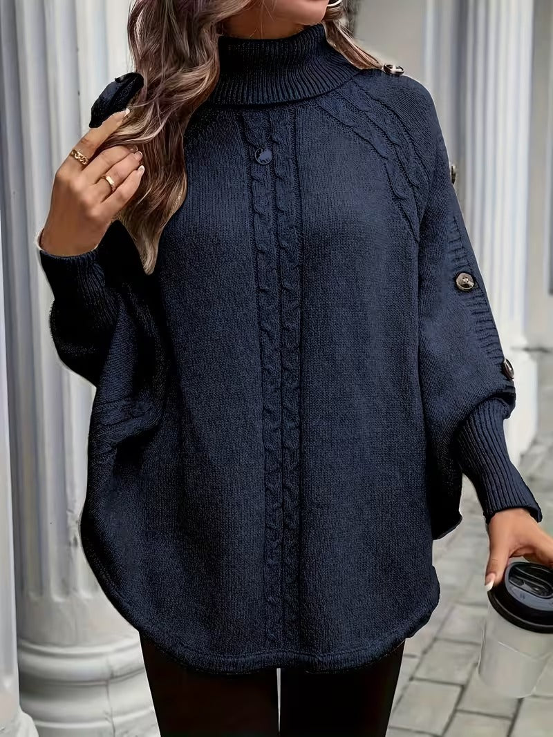 Aurora | Twisted High-Neck Knit Sweater
