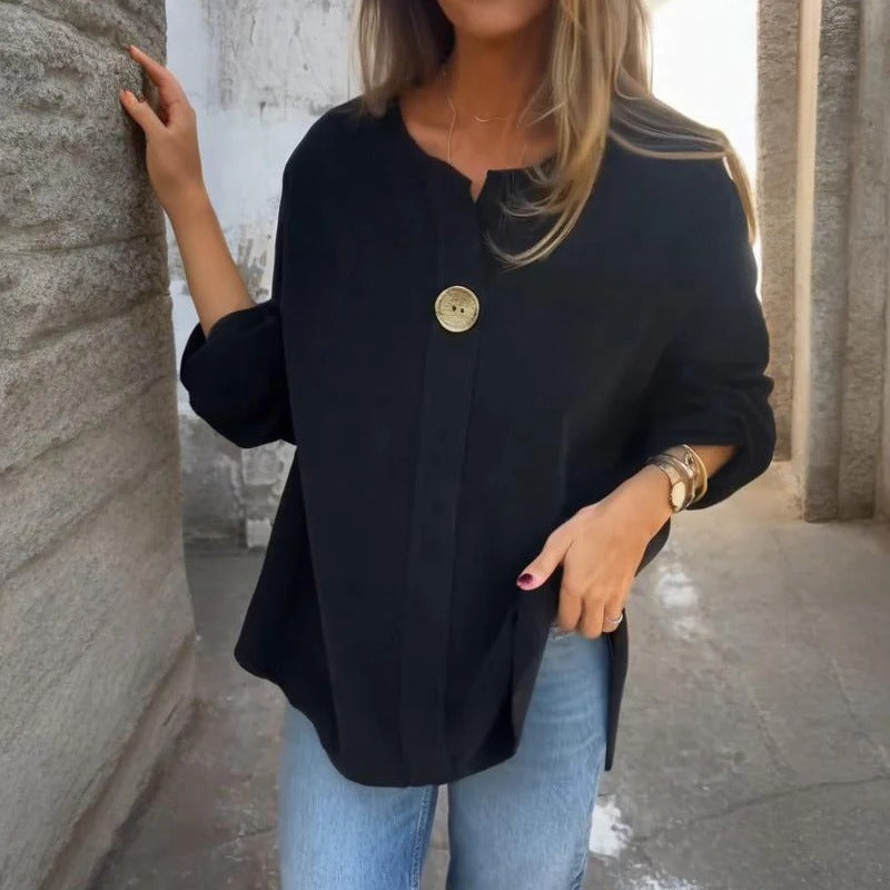 Isabella | Relaxed Blouse with Rolled-Up Sleeves