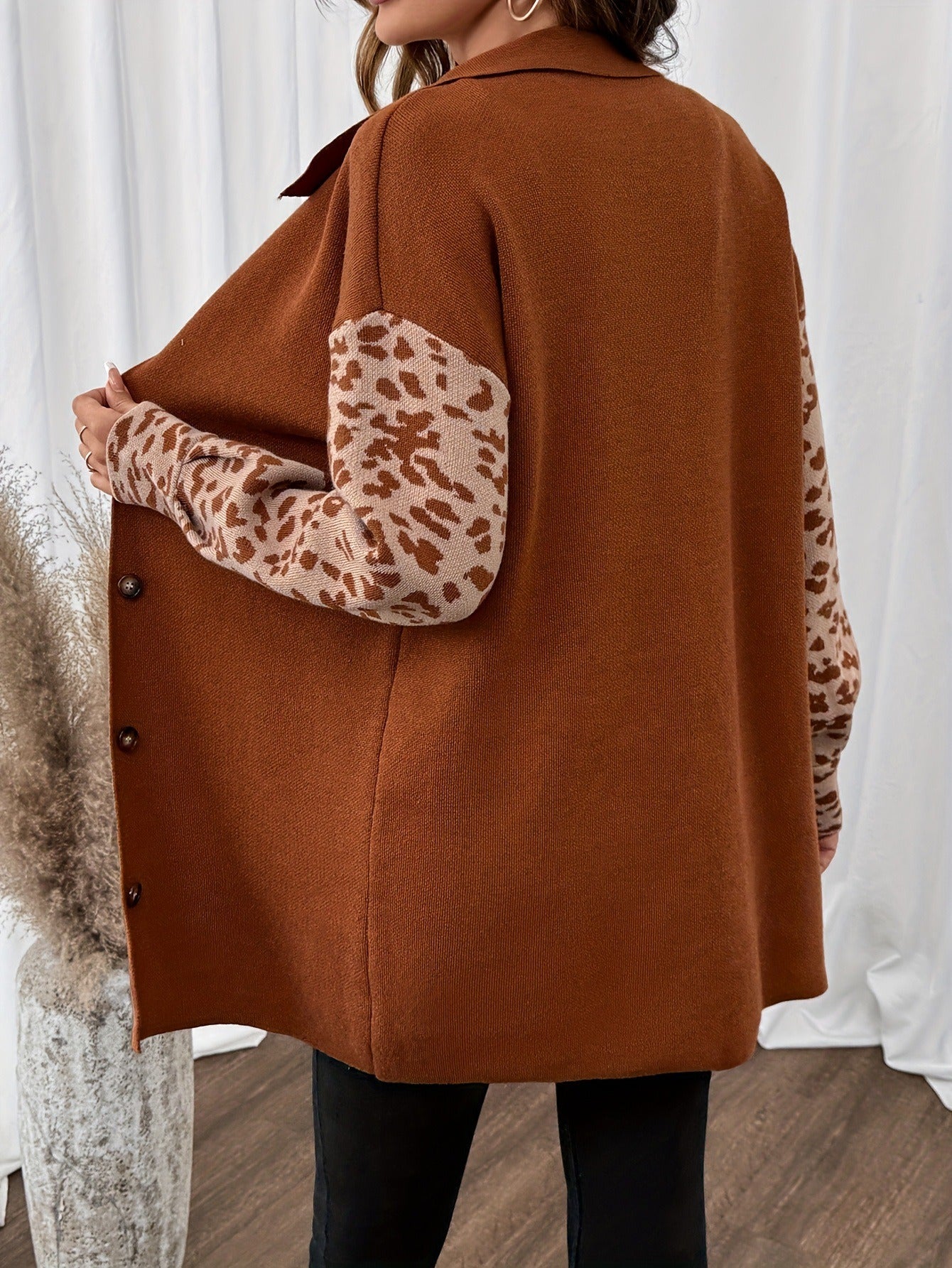 Sabina | Leopard Knit Cardigan Coat