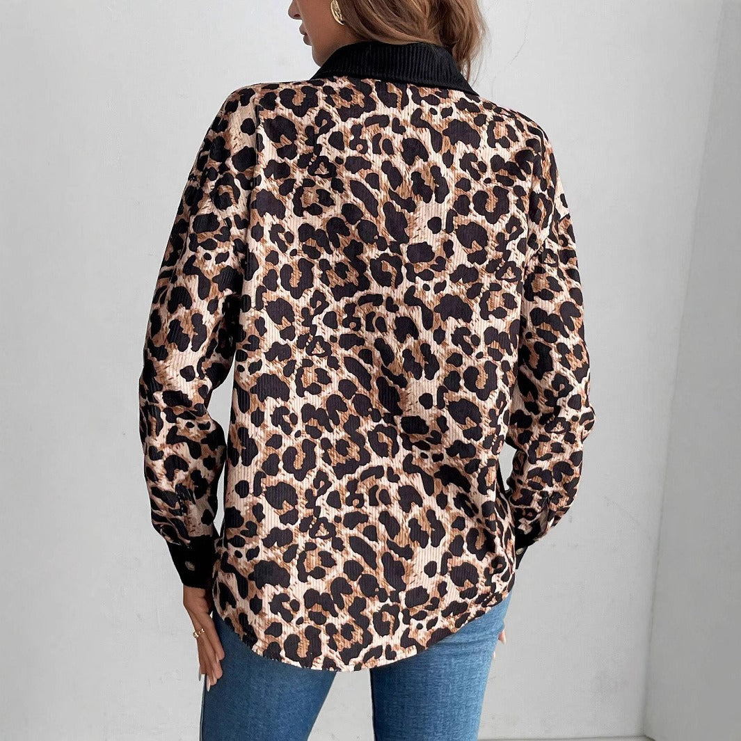 Charlotte | Corduroy Leopard Jacket