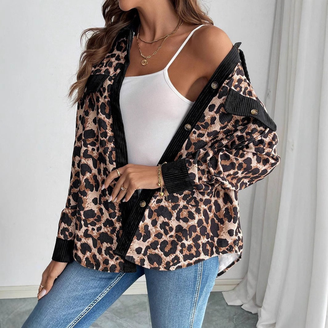Charlotte | Corduroy Leopard Jacket