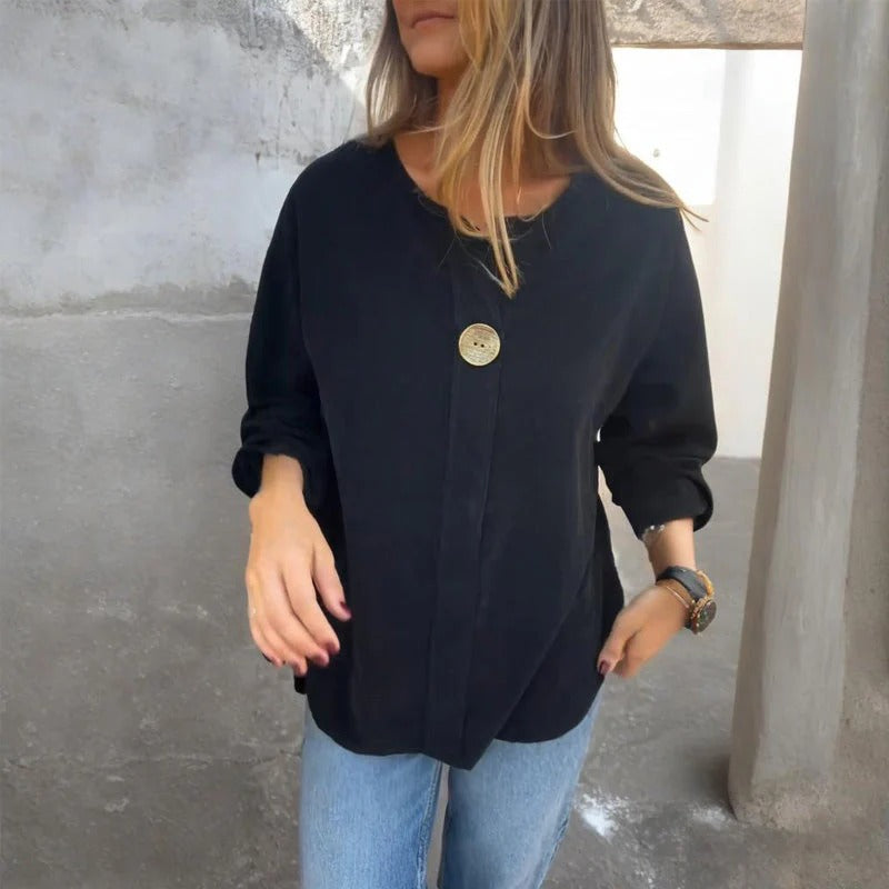 Isabella | Relaxed Blouse with Rolled-Up Sleeves