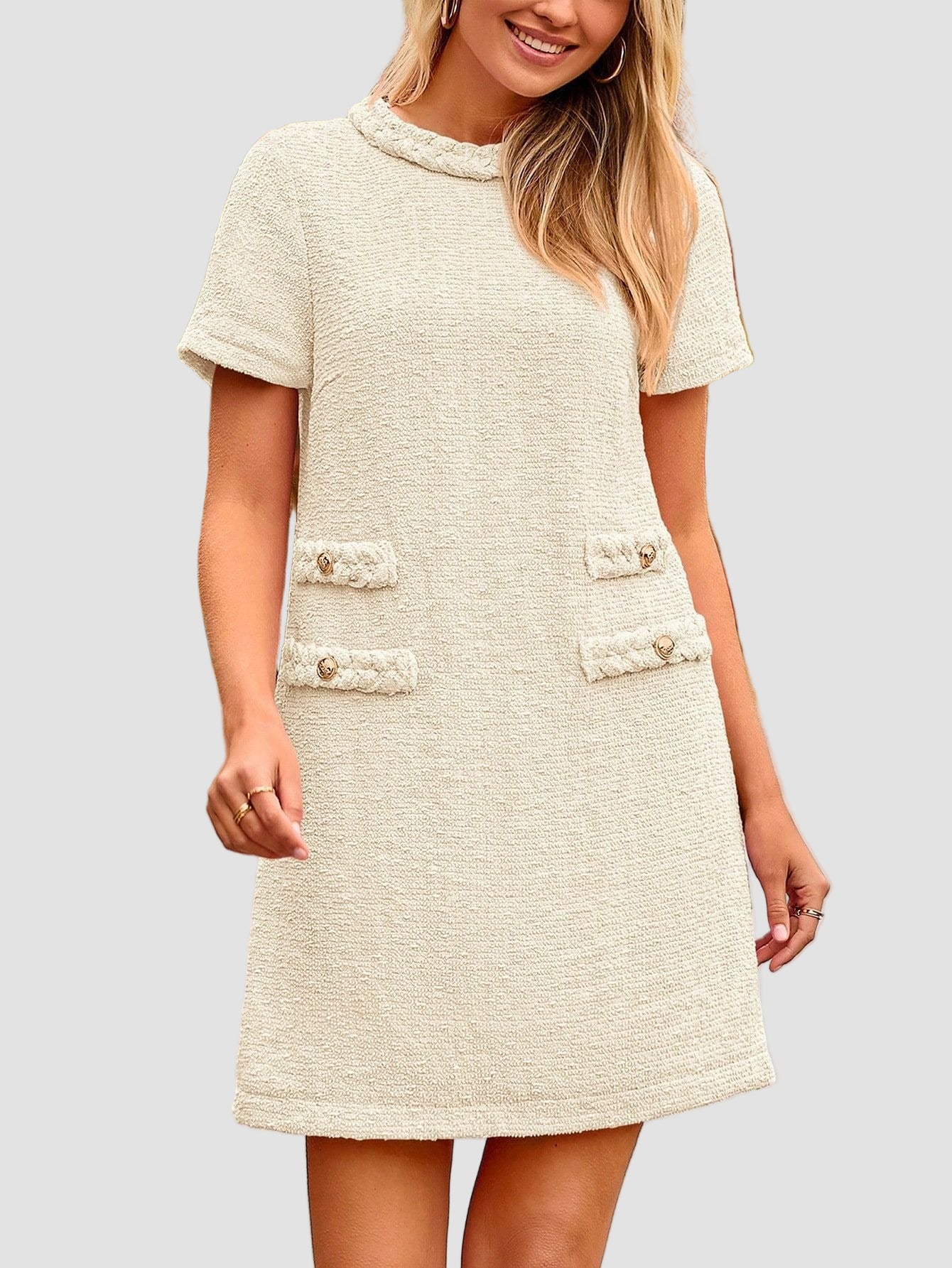 Vivienne | Elegant Tweed Pencil Midi Dress