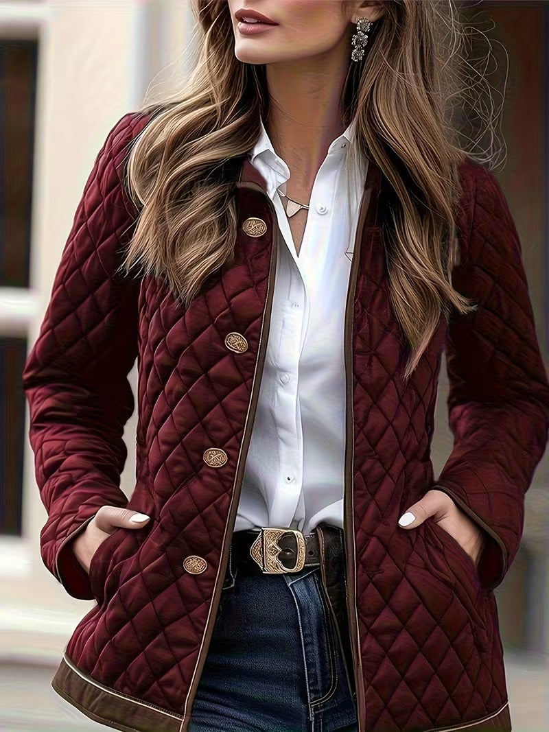 Arlena | Single-Breasted Houndstooth Jacket