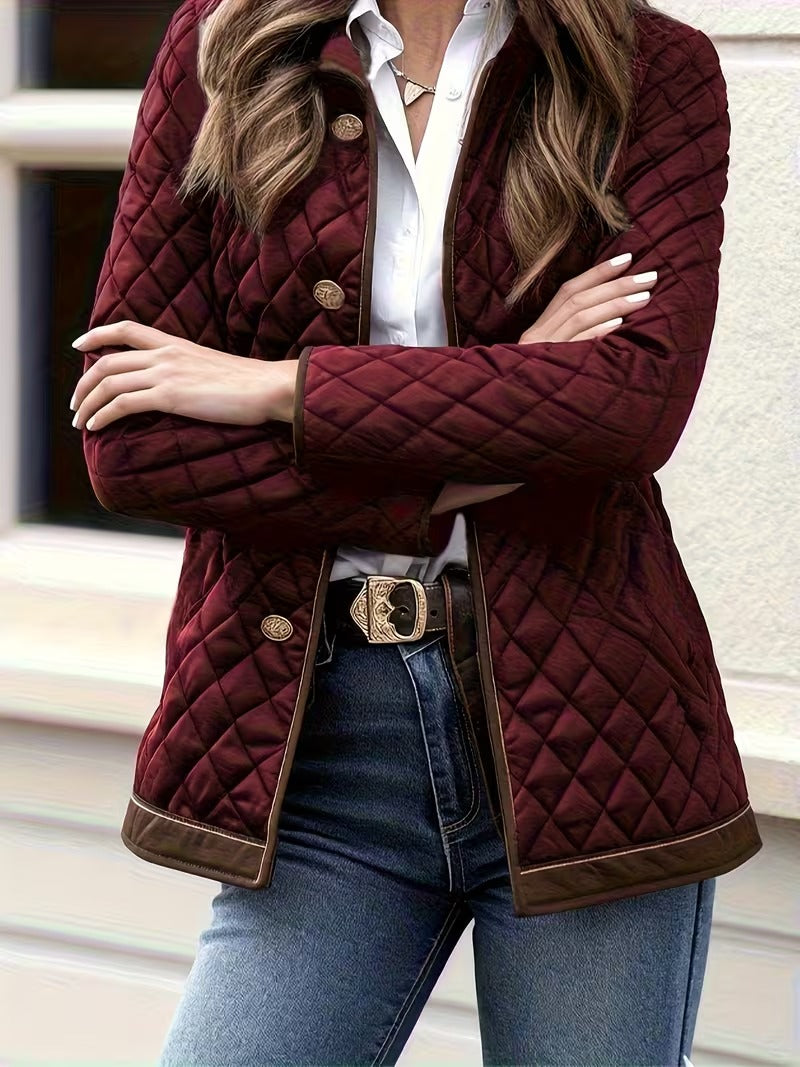 Arlena | Single-Breasted Houndstooth Jacket