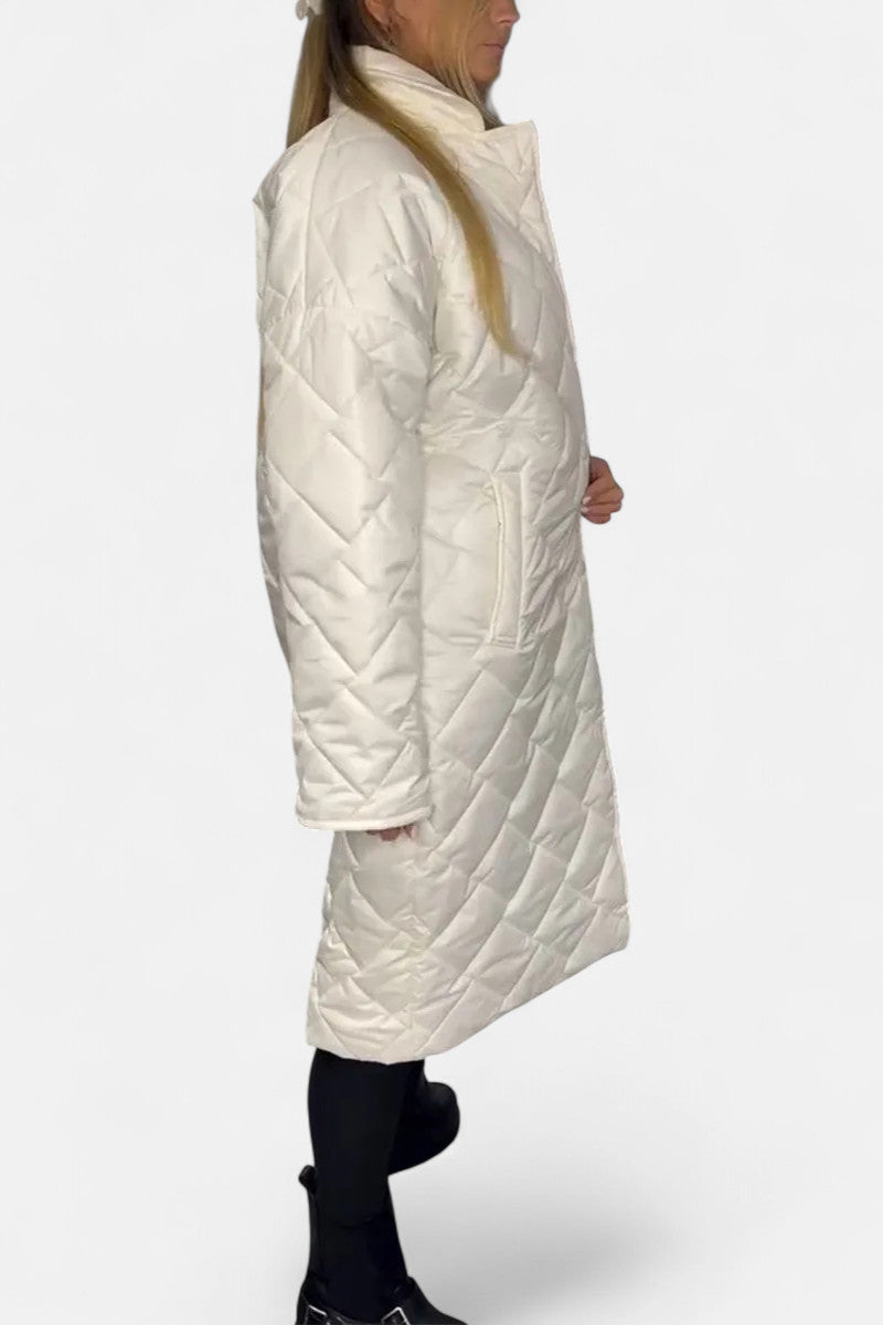 Ofira | Quilted Coat with Leopard Lining