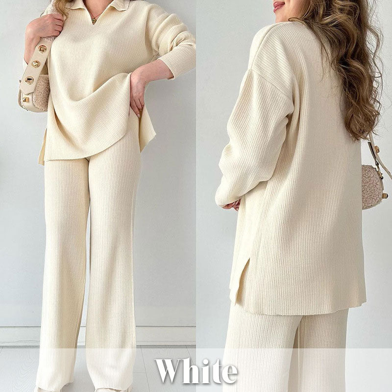 Kaira | V-Neck Knit Two-Piece Set