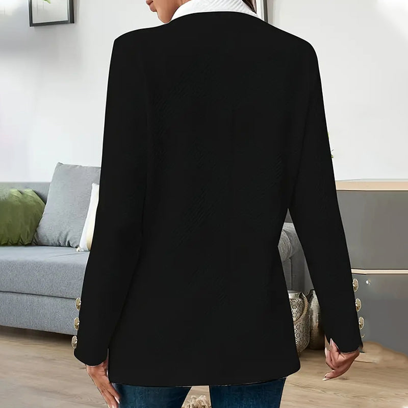 Aria | Stylish Color-Block Open-Front Coat