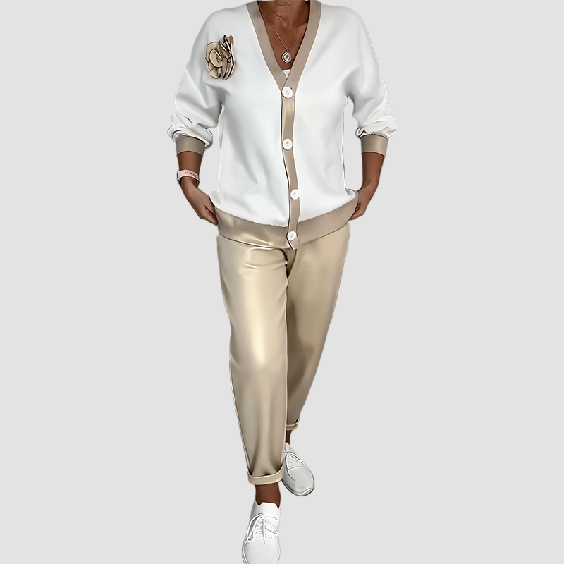 Maelynn | Elegant Two-Piece Knitted Cardigan Set