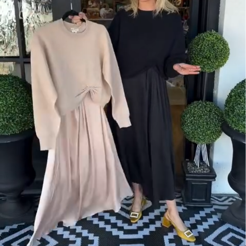 Lilee | Twisted Knot Top & Maxi Dress Set