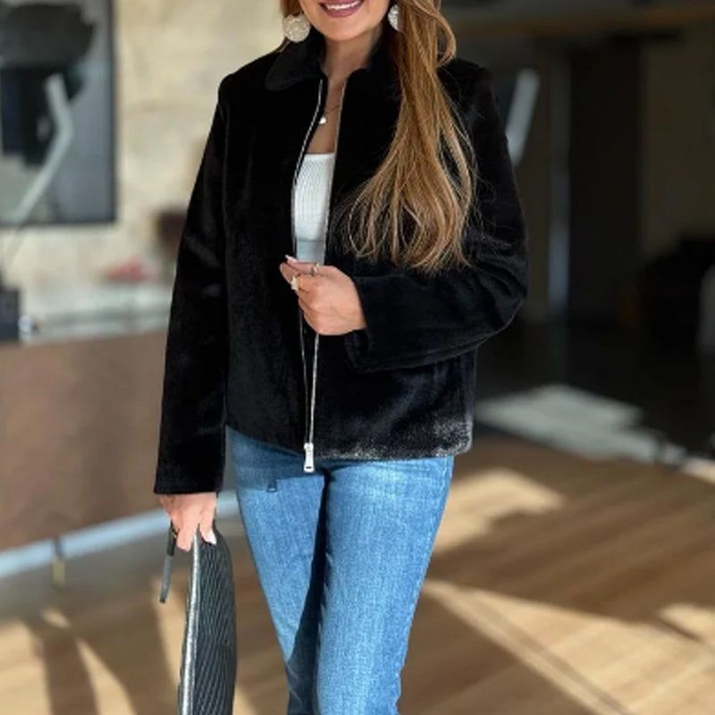 Arden | Zip-Up Coat with Lapel Collar