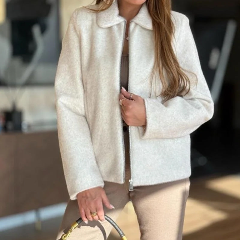 Arden | Zip-Up Coat with Lapel Collar