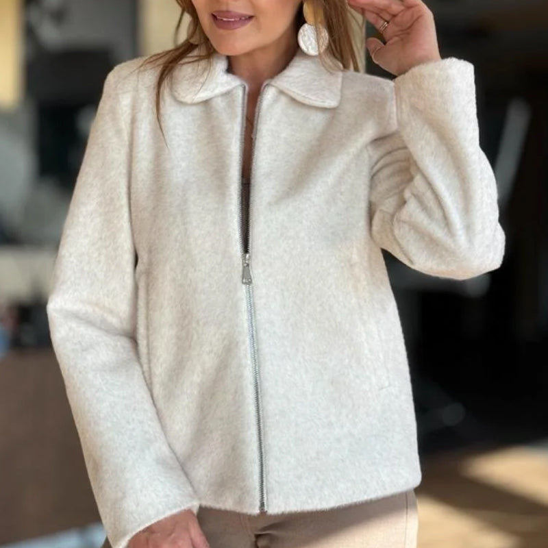 Arden | Zip-Up Coat with Lapel Collar