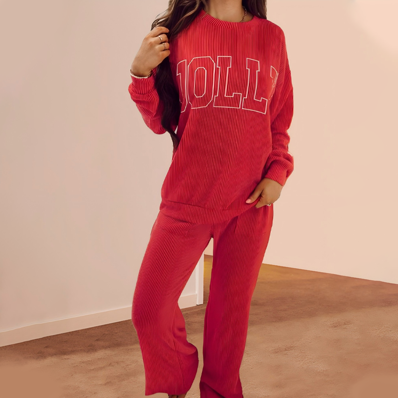 Riona | Festive Stripe Two-Piece Set